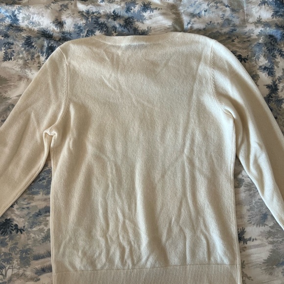 💎EUC💎 3/4 Sleeve Cashmere Cream Sweater - Picture 3 of 7